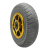 衡固米想子配件万向轮重型实心橡胶脚轮平板推车轮轱辘承重轮 4寸重型橡胶单轮