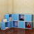 满门红 韩式彩色书柜格子柜储物柜自由组合连体柜教室收纳柜柜玩具展示柜 蓝色
