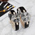 左微沙（JOWISSA）瑞士手表女钻石切割闪耀小众时尚气质女士手表瑞士品牌送女友礼物 黑色表盘25MM-J5.614.S