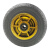 森美人 承重滑轮 橡胶单轮子配件万向轮重型实心橡胶脚轮平板推车轮轱辘 4寸中型TPR天然橡胶单轮 