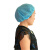 LISM一次性帽子 加厚无纺布头套 美容防尘圆帽 蘑菇帽 蓝色100只/包