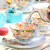 咖啡杯套装欧式茶具咖啡具骨瓷英式下午茶茶具红茶杯碟陶瓷茶壶 15件蓝色妖姬