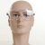 3M12308防护眼镜 实验室护目镜 防雾防尘防沙 防刮擦防风带近视镜 透明眼镜