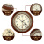 凯恩斯（KAIENSI） 中式时钟挂钟客厅实木创意钟表镂空中国风钟表中国风复古石英钟 2706圆形