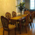 意伟旗林欧式实木餐桌椅组合橡木雕花酒店椅子法式长台小户型饭桌1.21.8米 1.6米餐桌+6把布艺餐椅