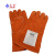 ZXFH.NET电焊防护手套牛皮焊工耐磨加长耐高温氩弧焊手套焊接劳保手套 橘红色电焊手套 均码