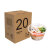 笑妈妈 20只装一次性圆形打包盒750ML带盖家用酒店专用食品打包盒