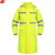 谋福  风衣式安全荧光反光黄雨衣路政巡逻连体户外骑行雨衣 荧光黄长款雨衣 XL170