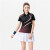 奈迈NAiMAi春夏羽毛球服男女团队比赛套装透气轻薄速干网球服运动连衣裙 女款黑色套装 L