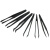 TaoTimeClub黑色碳纤维镊子工具塑料镊子尖头平头弯头圆头宽口扁头 硬白 03