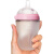 可么多么（como tomo）宝宝奶瓶新生儿 宽口硅胶奶瓶防摔 250ml*2 粉色 (3-6月)