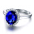 米莱珠宝 坦桑石戒指 18k金镶钻石 椭圆形坦桑蓝色宝石戒指女 15个工作日高级定制3.21克拉5A级