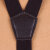 sonkiss男士女士纯色弹力吊带吊裤带Y型背带夹 糖果色精美礼盒 2.5cm黑色强力扣