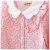 Cicie童装女童娃娃领条纹印花长袖衬衫衬衣173004  粉色 140/64