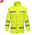 谋福 荧光黄反光交通警示雨衣套装 警示反光条带帽檐雨分体雨衣 YGH01 3XL-185