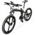 蓝克雷斯（LANKELEISI） 48V电动自行车27速油碟锂电池折叠电动助力自行车 48V黑白色/XT750五档助力高配版