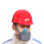打磨装修煤矿防尘口罩 男透气防灰尘 工业粉尘可清洗面具 可换过 1501蓝色口罩 口罩+100片N95过滤棉