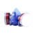 蓝色双罐防尘防毒  防毒面具  有机气体苯 喷漆口罩 焊接 农药 防护面罩 面具+7号过滤盒