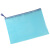 渡美（Dumei）  A4拉链文件袋PVC学生网格资料袋办公文具收纳袋试卷袋拉链袋 蓝色(单个装)