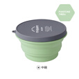 M Square折叠硅胶杯便携泡面碗露营野餐 复古绿三件套【中杯+中碗+大碗】