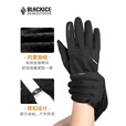黑冰（BLACKICE）冬季户外徒步露营骑行防风加绒保暖可触屏防滑软壳手套Z2302黑色S