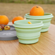 M Square折叠硅胶杯便携泡面碗露营野餐 复古绿三件套【中杯+中碗+大碗】