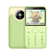 小辣椒Z5移动直板学生手机家长可控儿童手机迷你超小学生手机男女可爱按键手机备用机卡通手机卡片手机 绿色普通版全网通