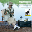 HISPEED旗速户外折叠椅便携式露营椅子克米特椅野餐露营装备钓鱼凳子 大号【无托椅面久坐不硌腿】卡其