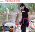 oeny铸铁柴火灶农村家用烧柴火炉子户外便携烧木柴取暖锅灶新款大口 加厚58cm配三圈+7件套：腿50cm