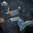 CAMPINGMOON柯曼折叠桌网桌科曼户外露营桌野餐桌多层置物架可拼接T-230 【黑桌（2桌2板1包1三角板）】