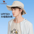 骆驼（CAMEL）渔夫帽女登山帽冬季加绒牛仔帽子爬山徒步遮阳帽男 【UPF50+轻量防晒】深灰2115-1 均码