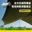 探险者（TAN XIAN ZHE）天幕户外露营黑胶天幕防晒遮阳棚户外8-10人露营装备八角蝶形 【22㎡天幕+小朋友小聚套餐二】