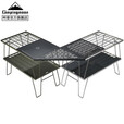CAMPINGMOON柯曼折叠桌网桌科曼户外露营桌野餐桌多层置物架可拼接T-230 【黑桌（2桌2板1包1三角板）】