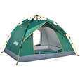 JEEP全自动露营帐篷户外防晒防雨双人双层公园野外帐篷免搭建 森林绿【2~3人】防晒款+防潮垫