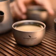 必唯（BOUNDLESS VOYAGE）纯钛户外小茶杯40ml双层防烫露营茶具轻量便携功夫茶喝茶杯子 40ML 1个装