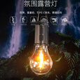 露营灯可充电复古家用户外摆摊帐篷LED钨丝挂扣灯应急氛围球泡灯 （建议多个使用）复古B泡灯