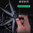 仙僖俫弹了个户外德国军士刀防簧折叠防身瑞士军士刀随身特殊钢锋利刀 【高配版】黑色 60°以上 x 10cm x 9cm