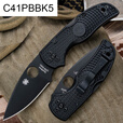 SPYDERCO美国进口spyderco蜘蛛C41户外高硬度粉末钢轻量便携EDC随身折叠刀 C41PBBK5