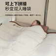 牧高笛（MOBIGARDEN）新月睡袋 户外登山露营保暖加宽可拼接便携信封式磨毛睡袋 双人1.5+1.7KG/松露色/不含枕头