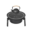何大屋（Hodtown）围炉煮茶套装铸铁碳烤炉户外碳烤架室内煮茶器具围炉煮茶壶木炭 烧烤炉