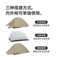 挪客Naturehike云尚pro超轻徒步登山帐篷户外露营3合1单双人野营装备 藏青蓝/2人/20D尼龙/双层