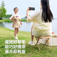 原始人折叠凳子户外折叠椅便携式小马扎露营钓鱼排队神器小板凳野餐笔袋 卡其中号-超轻便携 超强承重