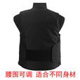 战术兵 防刺服防刺马甲防刺背心软猬甲 商务内穿式隐形防割服 户外防身战术背心 V领 钢制防刺服 均码（腰部可以调节）