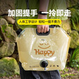 原始人户外便携音乐节储水袋大容量加厚装水软水袋徒步露营储水袋 8L水悦浅绿【带水龙头】