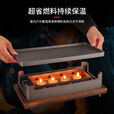 烧烤保温炉商用热串炉神器加热保温盘木炭酒精蜡烛刻名字烧烤店用 木炭酒精蜡烛款（平板盘）带木板