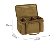 CAMPSOR户外收纳包卡式炉野餐包收纳袋套锅餐具帐篷野营防撞冰包卡式炉包 战术包沙色 沙色大号战术包