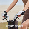 Naturehike挪客半指骑行手套户外露营跑步运动防紫外线耐磨公路车防晒自行车 野营绿 / L