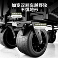 HISPEEDHispeed户外露营推车露营车折叠推车便携折叠营地车摆摊推车 后开款【超大容量双刹大宽轮】咖