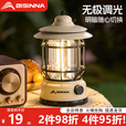 北山狼 户外露营灯多功能超长续航野营复古氛围LED照明灯 电池款白色
