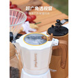山扉山扉摩卡壶意式咖啡壶便携烧水壶户外野餐露营用品装备 2杯份 白色双阀【90ml】